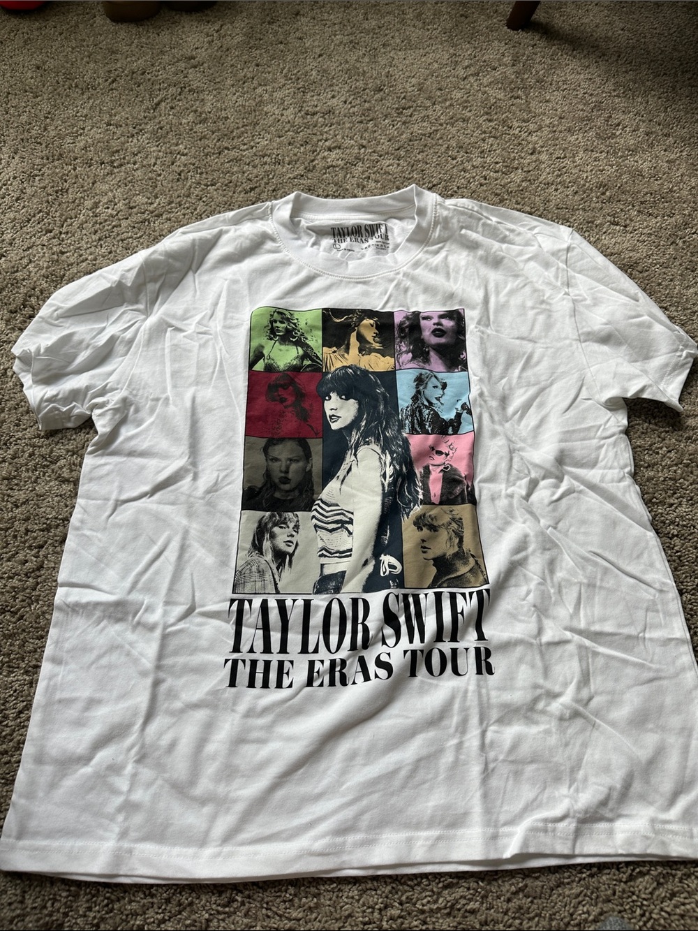 Taylor Swift White Graphic 'The Eras Tour' Photo-Block Tee